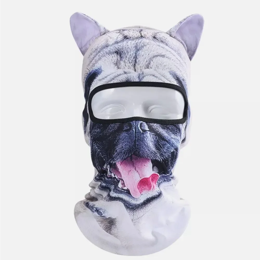 Breathable 3D Animal Printing Balaclava Cycling Hat Dog Cat Ears Full Face Mask